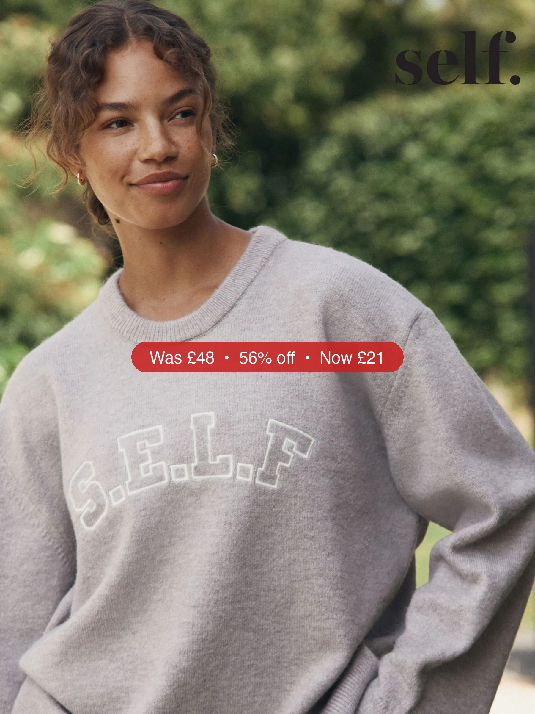 Next self. Oatmeal Knit Jumper - 56% Off