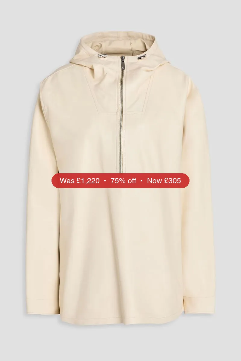 TOTEME Leather hooded jacket - 75% Off