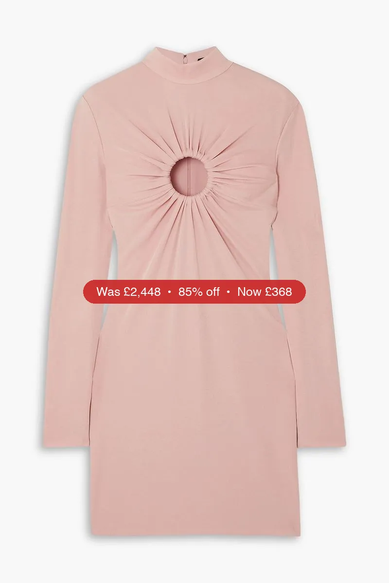 TOM FORD Cutout stretch-crepe mini dress - 85% Off