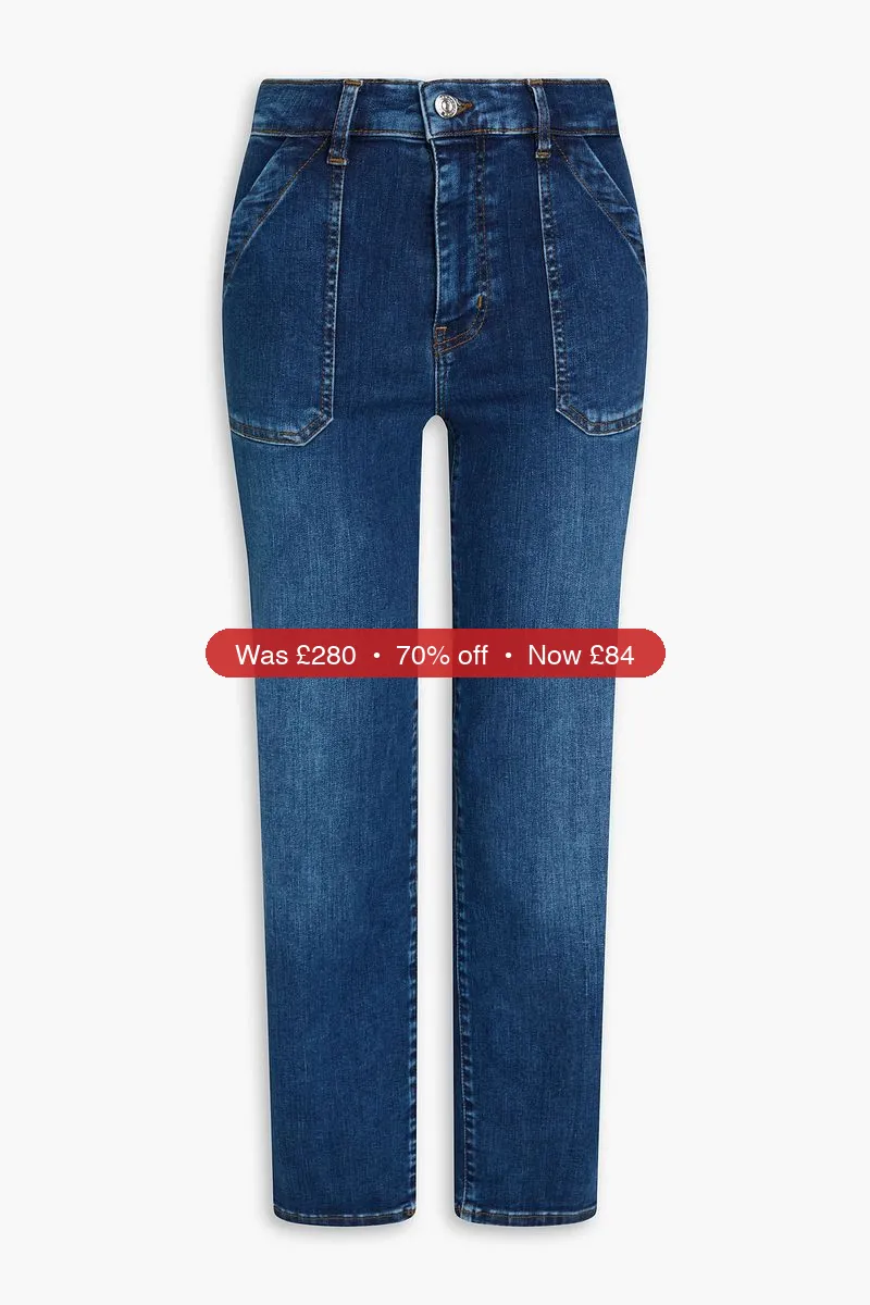 FRAME The Utility high-rise straight-leg jeans - 70% Off