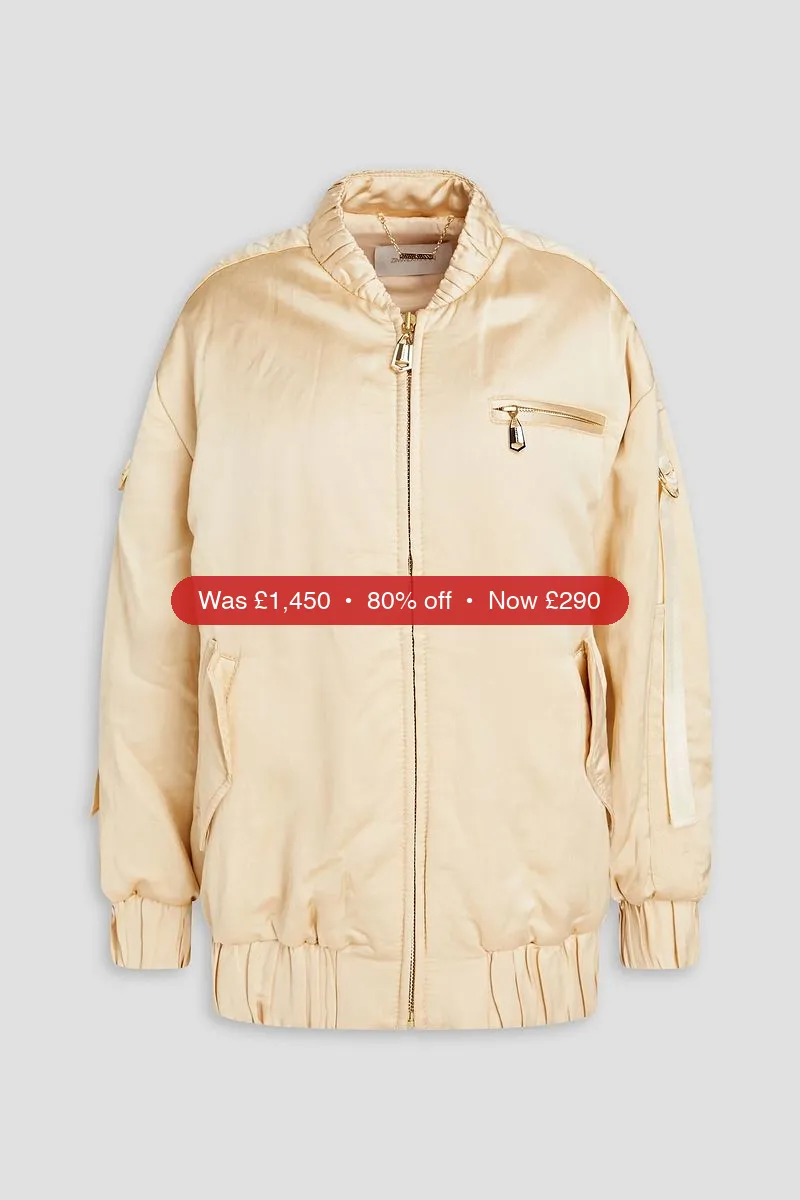 ZIMMERMANN Padded satin bomber jacket - 80% Off