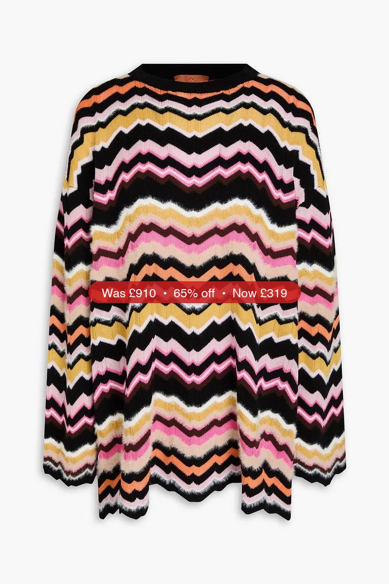 MISSONI Brushed intarsia-knit sweater - 65% Off