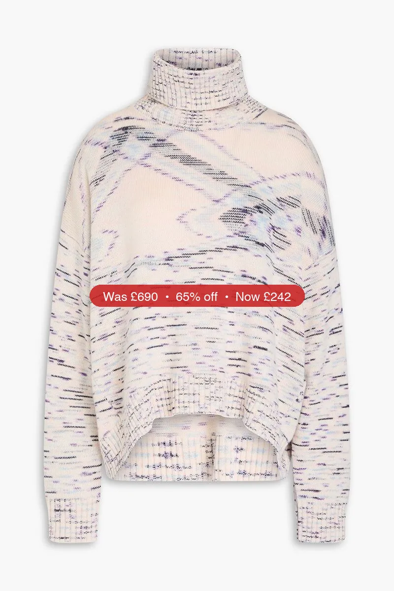 MISSONI Space-dyed cashmere turtleneck sweater - 65% Off