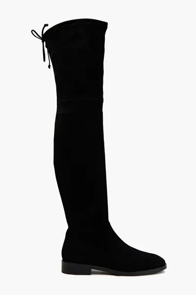 Stuart Weitzman Jocey stretch-suede over-the-knee boots - 87% Off