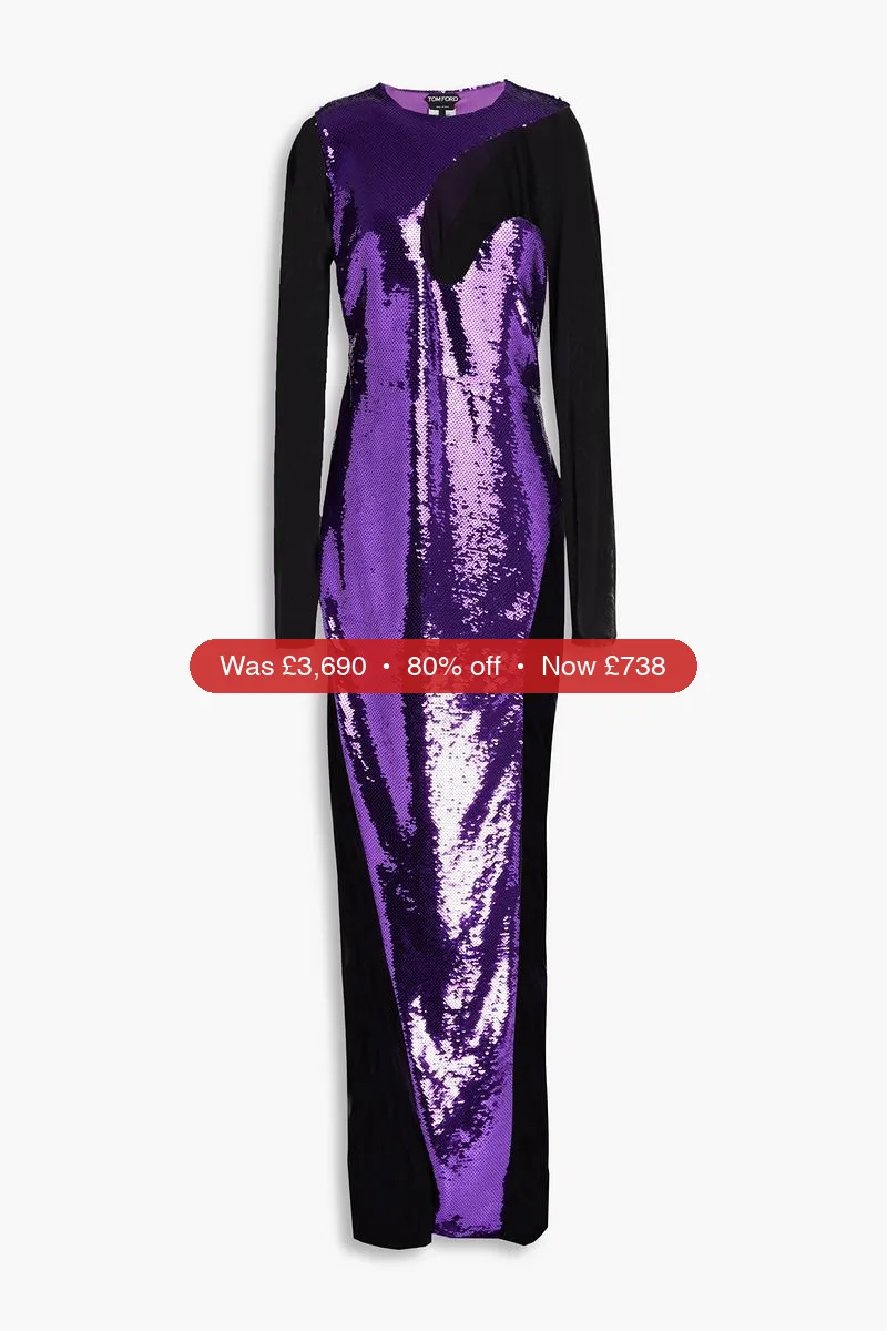 TOM FORD Sequined jersey gown - 80% Off