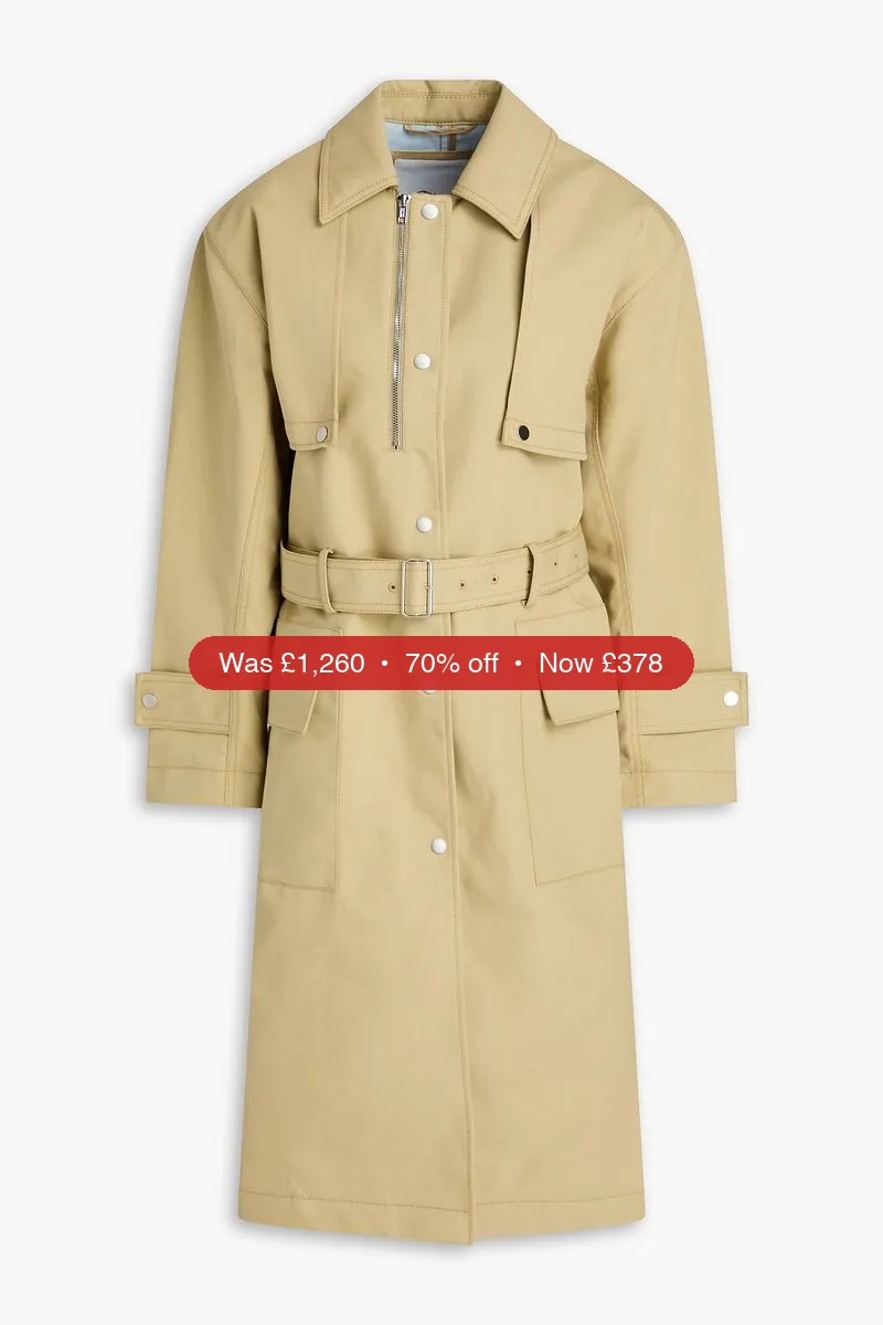 3.1 PHILLIP LIM Convertible cotton trench coat - 70% Off