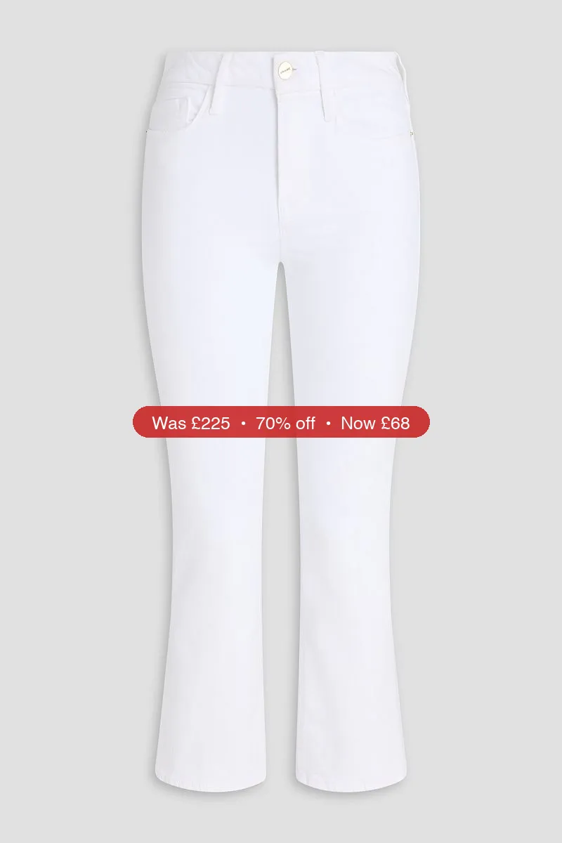 FRAME Le Crop Mini Boot cropped high-rise bootcut jeans - 70% Off