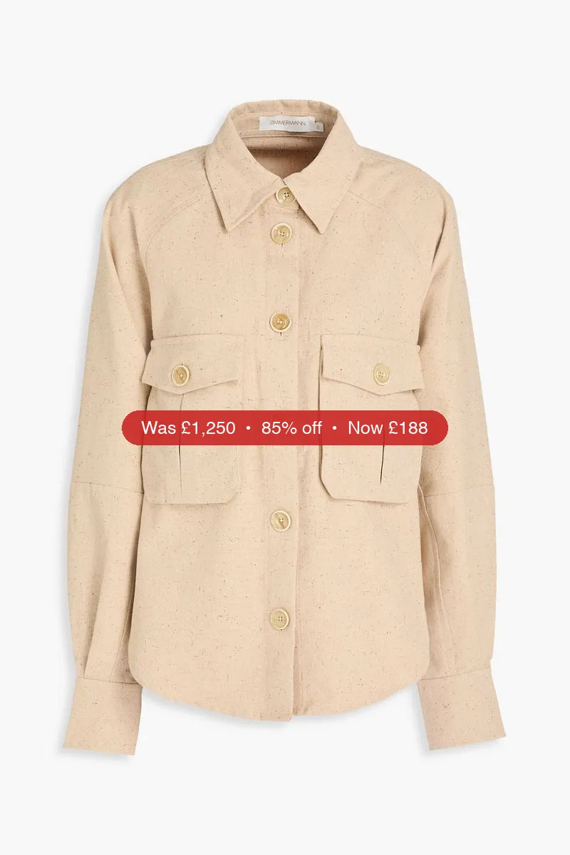 ZIMMERMANN Donegal cotton and silk-blend shirt jacket - 85% Off