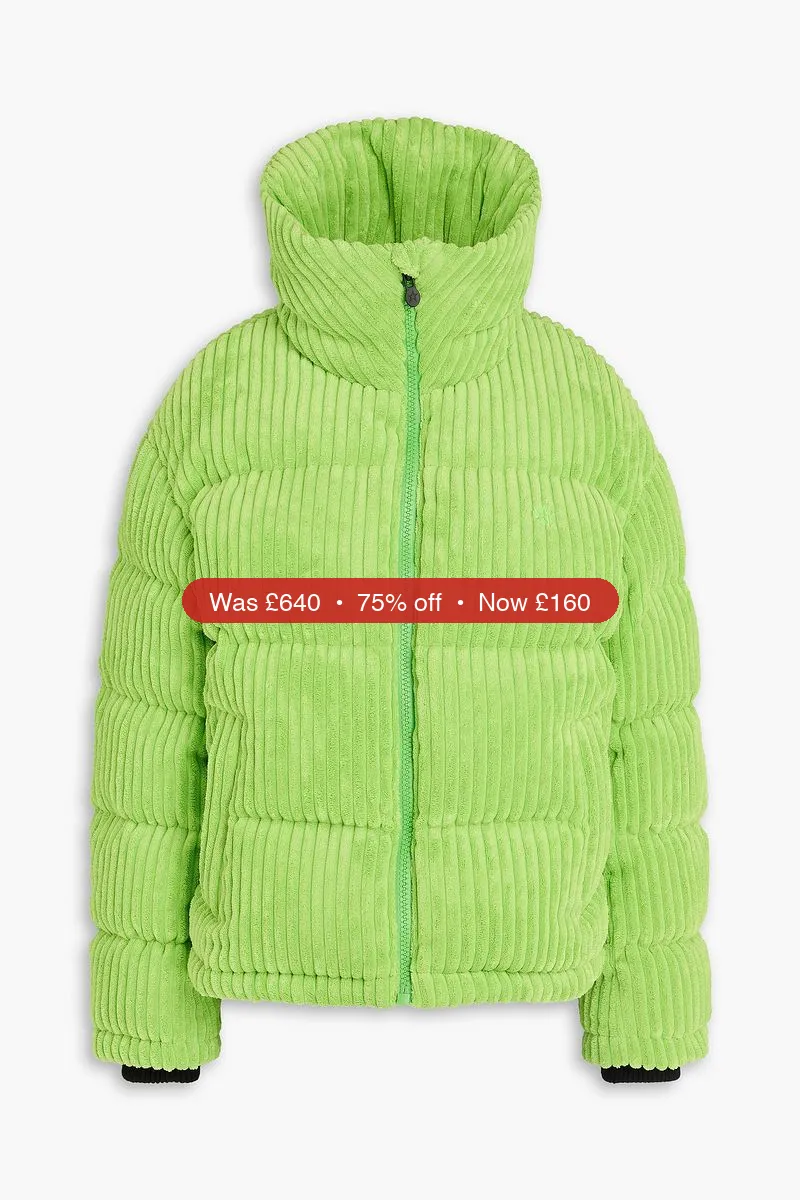 PERFECT MOMENT Corduroy down ski jacket - 75% Off