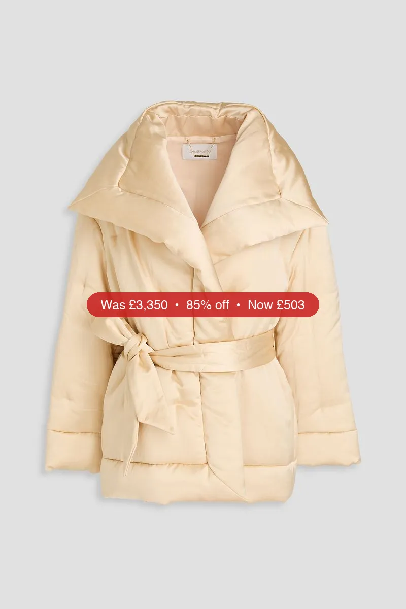 ZIMMERMANN Padded satin wrap jacket - 85% Off