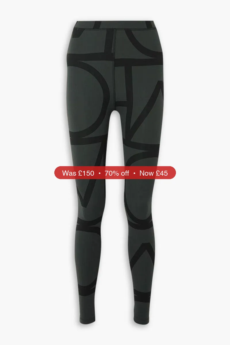 TOTEME Printed stretch-jersey leggings - 70% Off