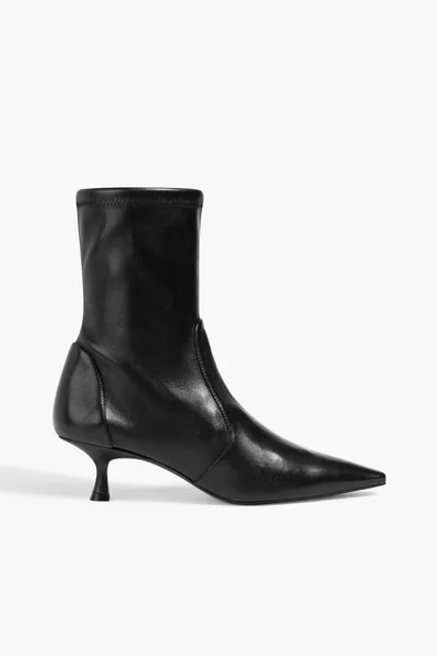 Stuart Weitzman Naomi 50 Leather Ankle Boots - 56% Off