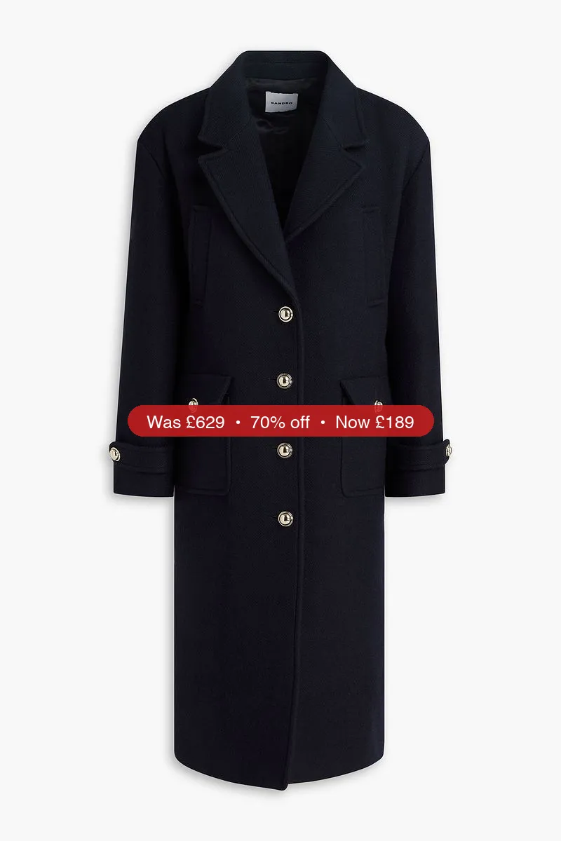SANDRO Felt coat - 70% Off
