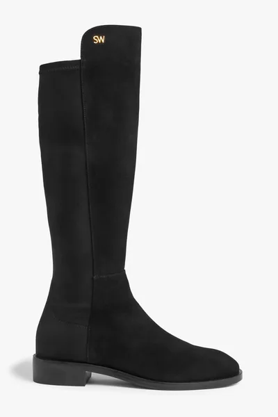 Stuart Weitzman Keelan City microstretch and suede knee boots - 81% Off