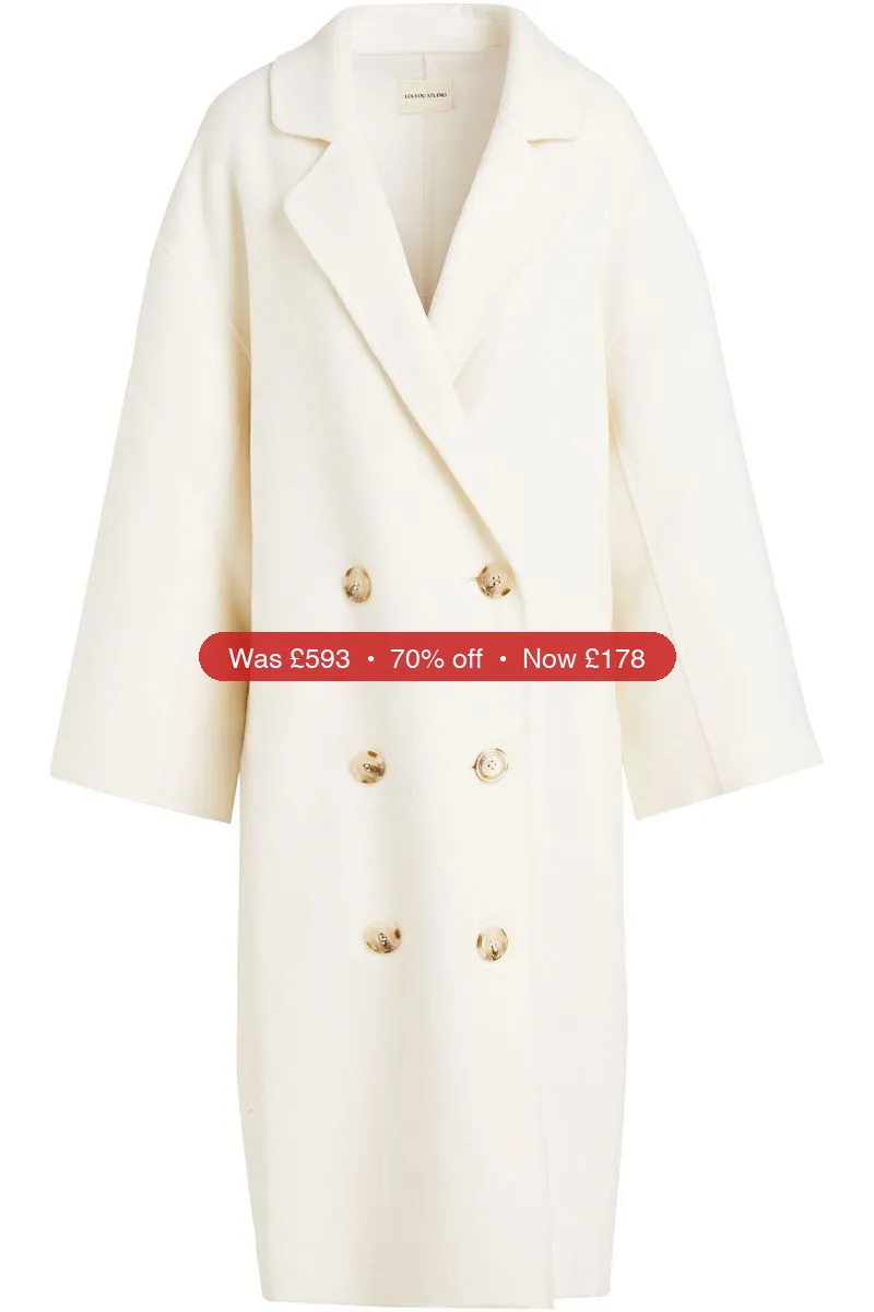 LOULOU STUDIO Borneo double-breasted wool and cashmere-blend coat - 70% Off