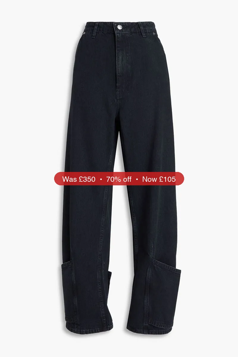FRAME Tab high-rise wide-leg jeans - 70% Off