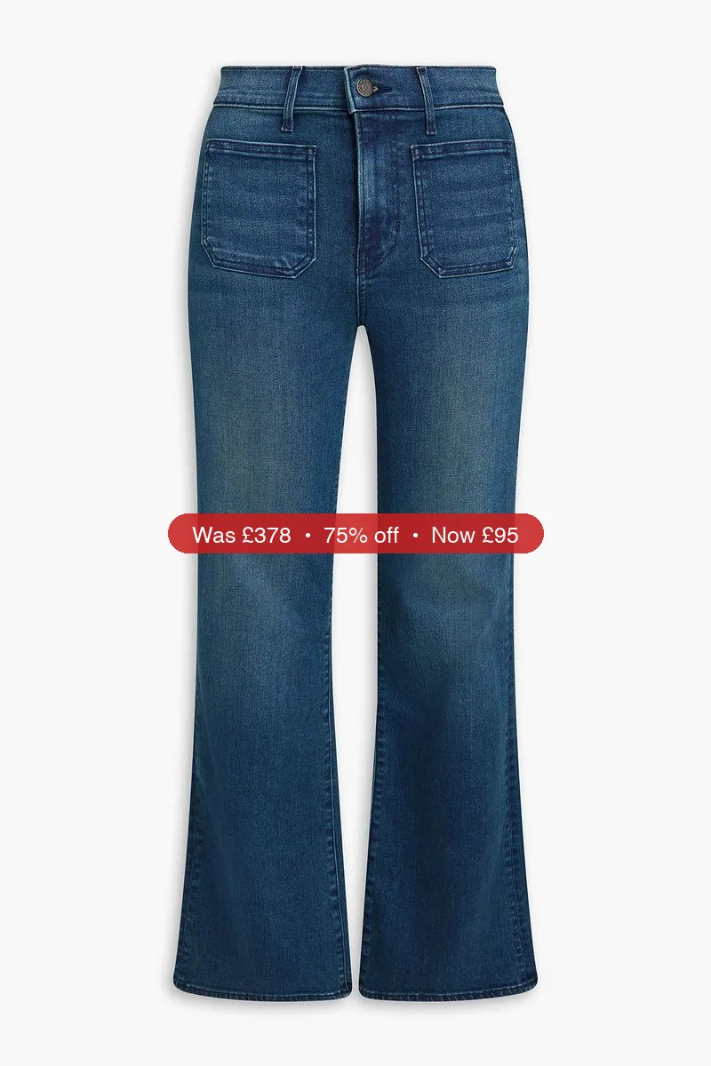 VERONICA BEARD Crosbie high-rise slim wide-leg jeans - 75% Off