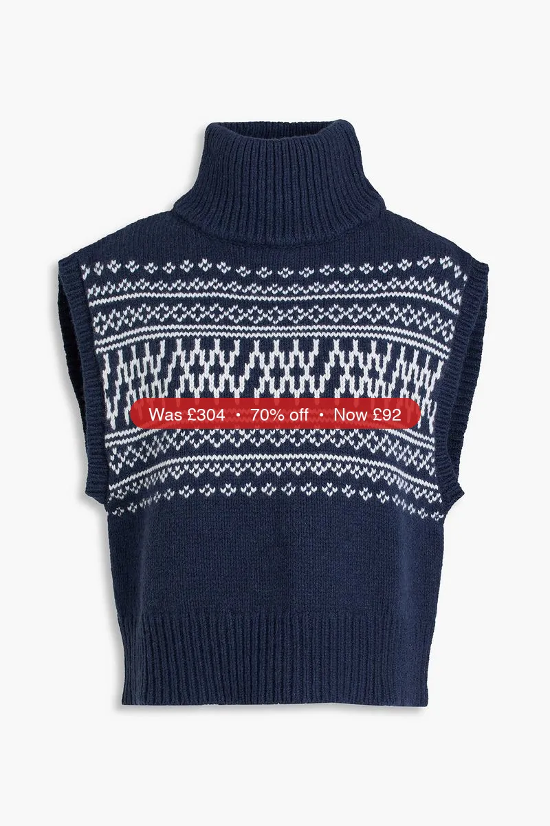 WE NORWEGIANS Setesdal merino wool and cashmere-blend vest - 70% Off