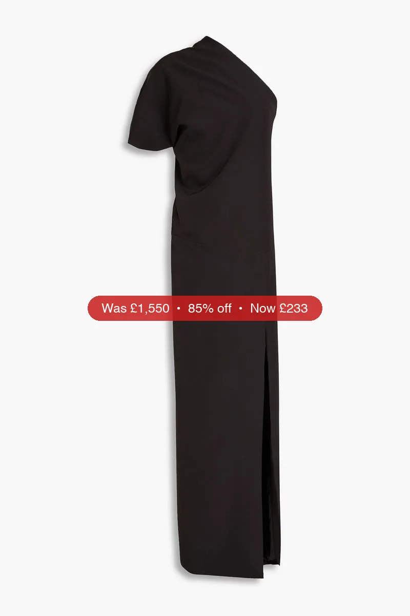 RHEA COSTA One-shoulder crepe gown - 85% Off