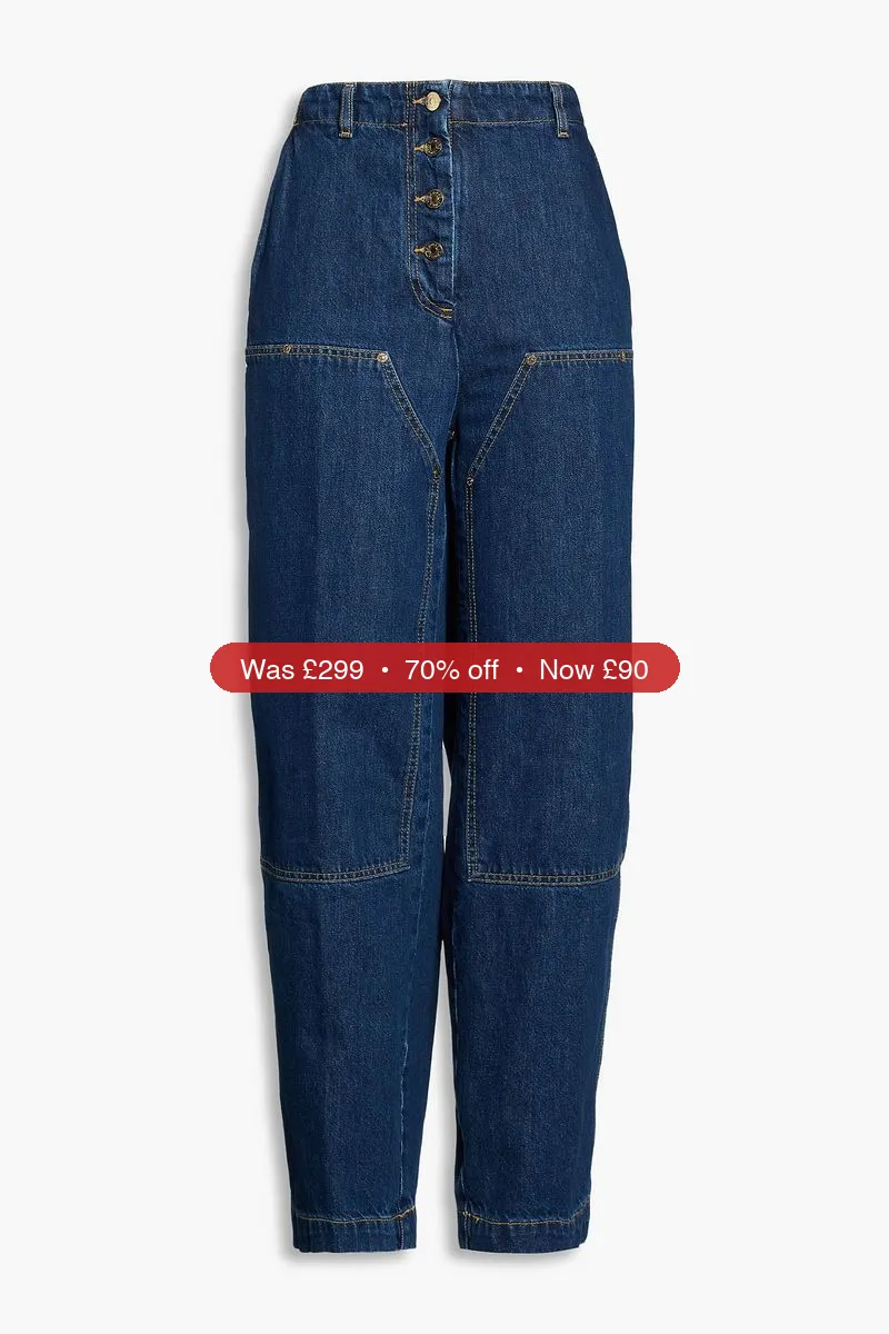 SANDRO High-rise tapered jeans - 70% Off