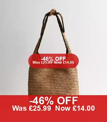 Stone Woven Slouchy Tote Bag - 46% Off