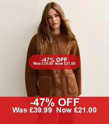 Brown Borg Button Through Jacket - 47% Off