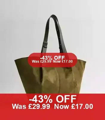Khaki Faux Suede Shopper Tote Bag - 43% Off