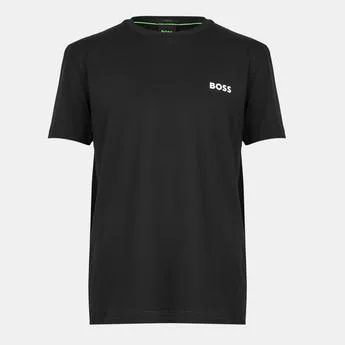 Boss Mens BOSS GREEN Short Sleeve Performance Gym Top - Tech Cotton - 49% Off