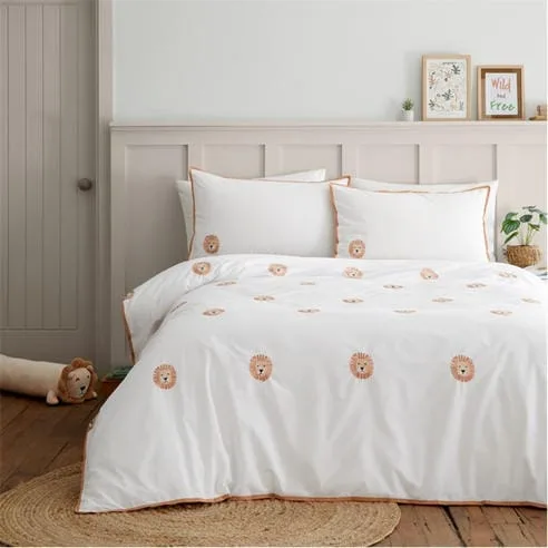Catherine Lansfield Embroidered Lions Duvet Cover Set - 77% Off