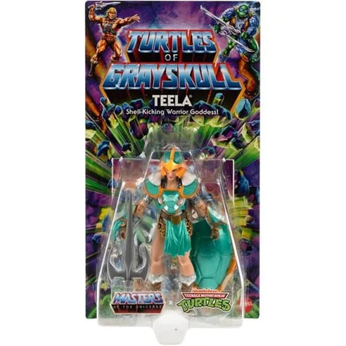 Master of the Universe Masters of the Universe Origins Turtles of Grayskull Teela Action Figure Toy in Turtle Inspired Armo - 80% Off