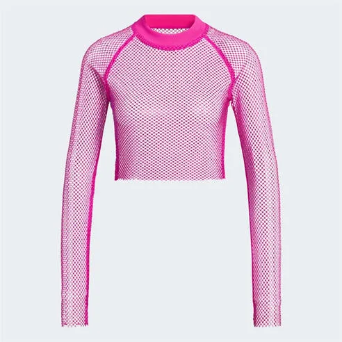 adidas Crystal Mesh Cover-Up Long-sleeve Top Womens - 80% Off