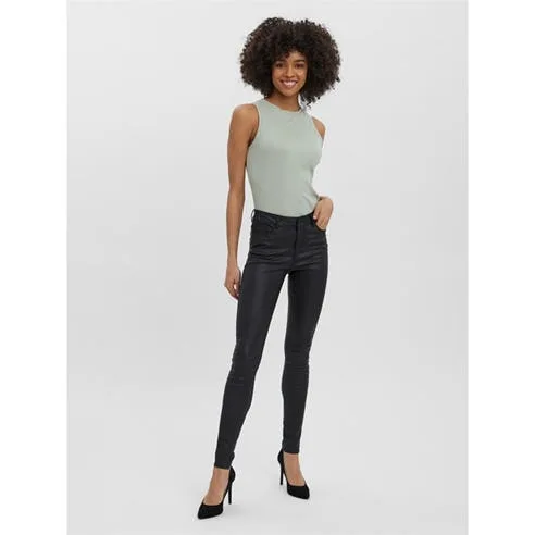 Vero Moda Tall Women's VMSeven Coated Skinny Trousers - 89% Off